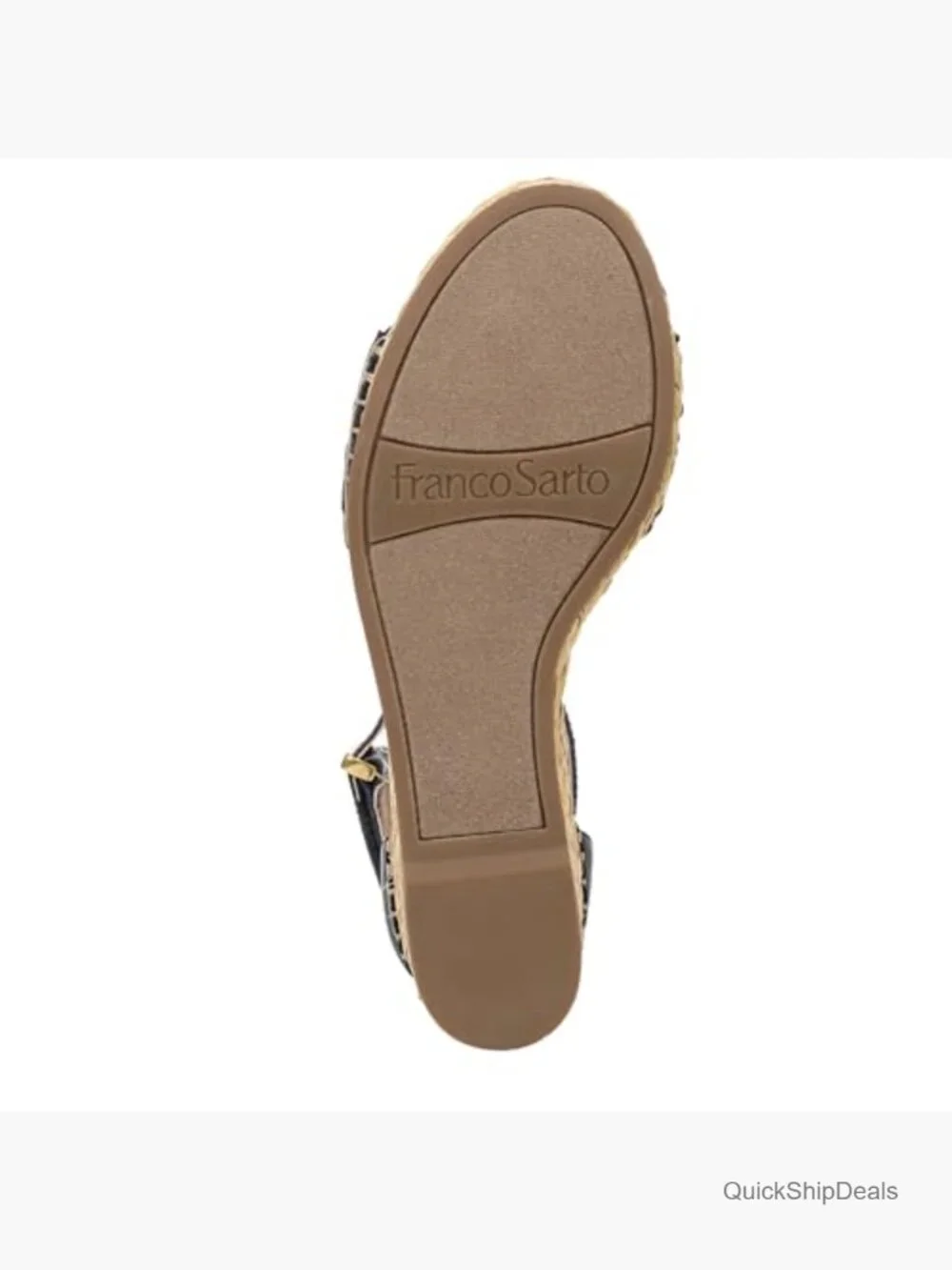 Jute-Wrapped Wedge Sandals with Adjustable Ankle Strap